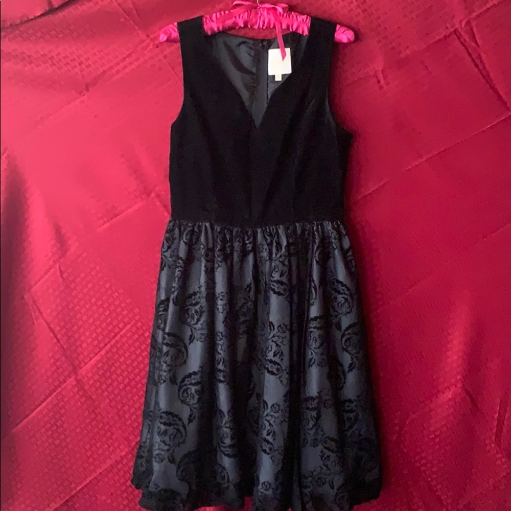 Black velvet dress